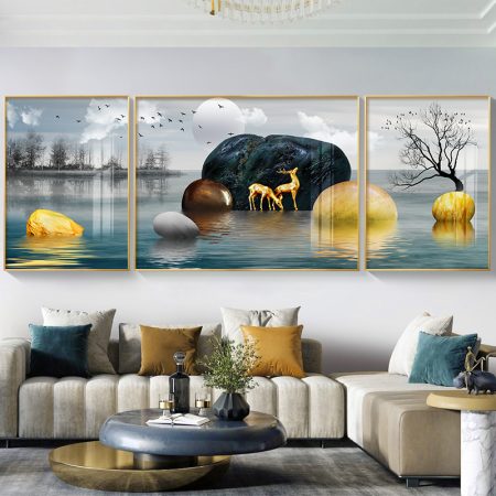 Wall painting canvas Valerie 3 piece