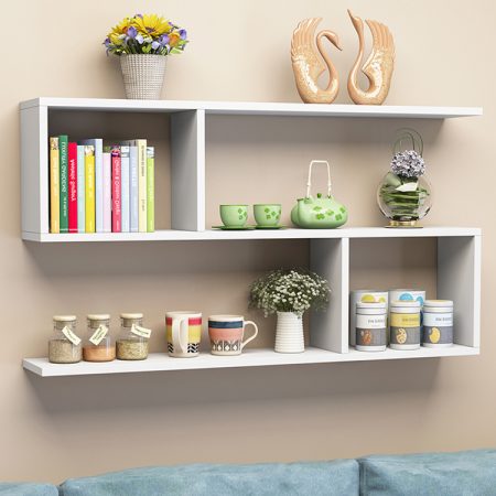 Wall shelf Kamila 60x49.6x12cm/120x25x20cm