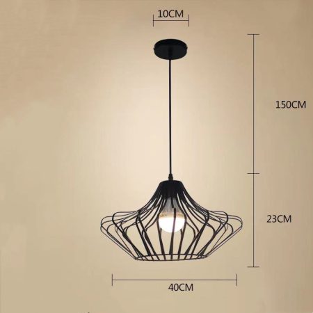 Single Black Pendant lighting Summer 40x23cm